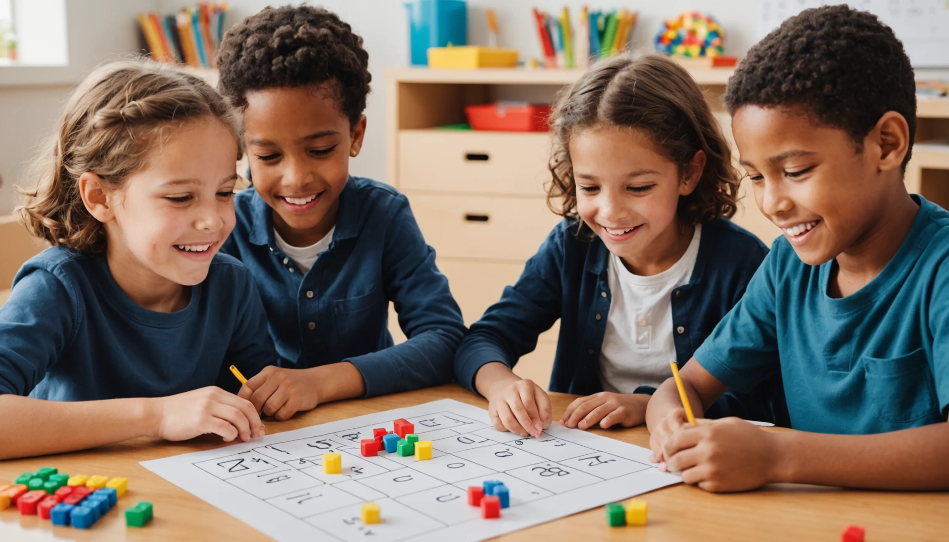 Kids boosting math confidence through engaging math games