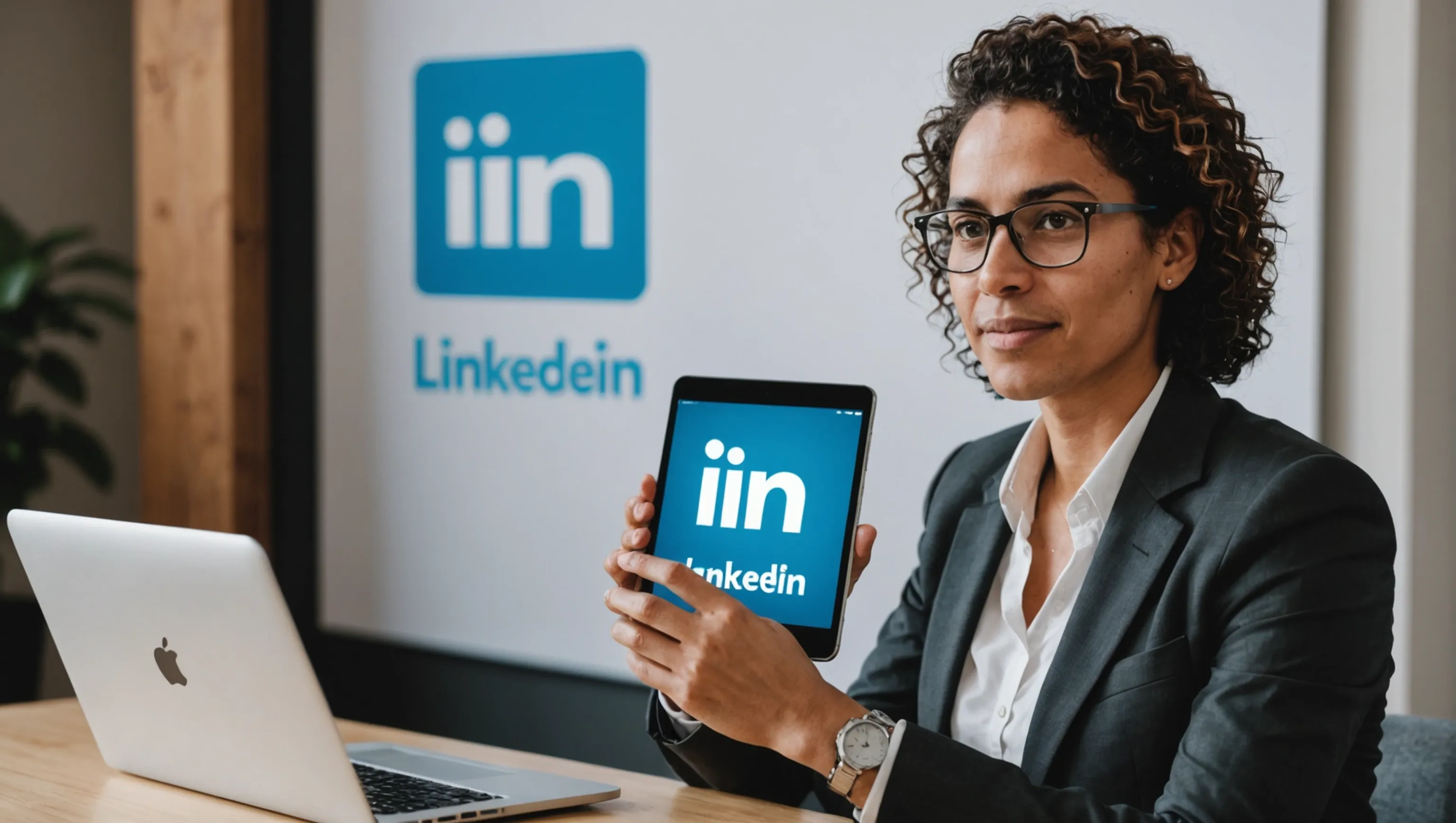 Marketer utilisant LinkedIn pour trouver des opportunités professionnelles