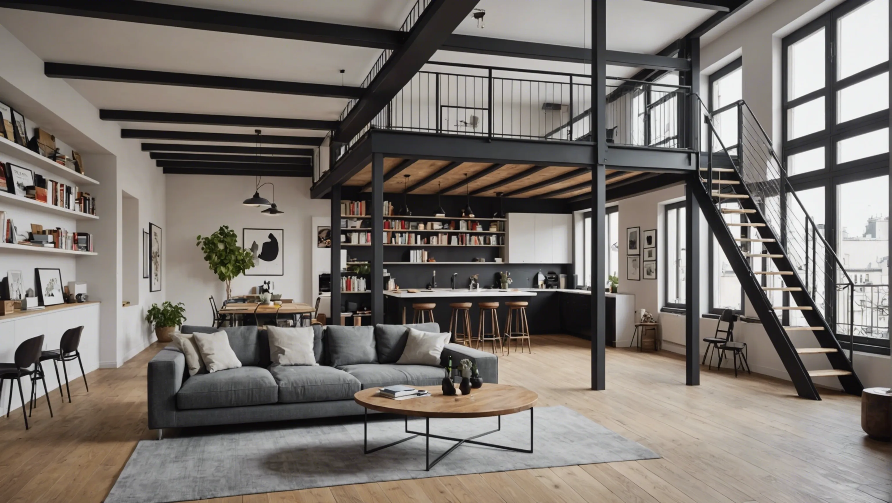 Loft avec mezzanine à Paris pour professionnels créatifs