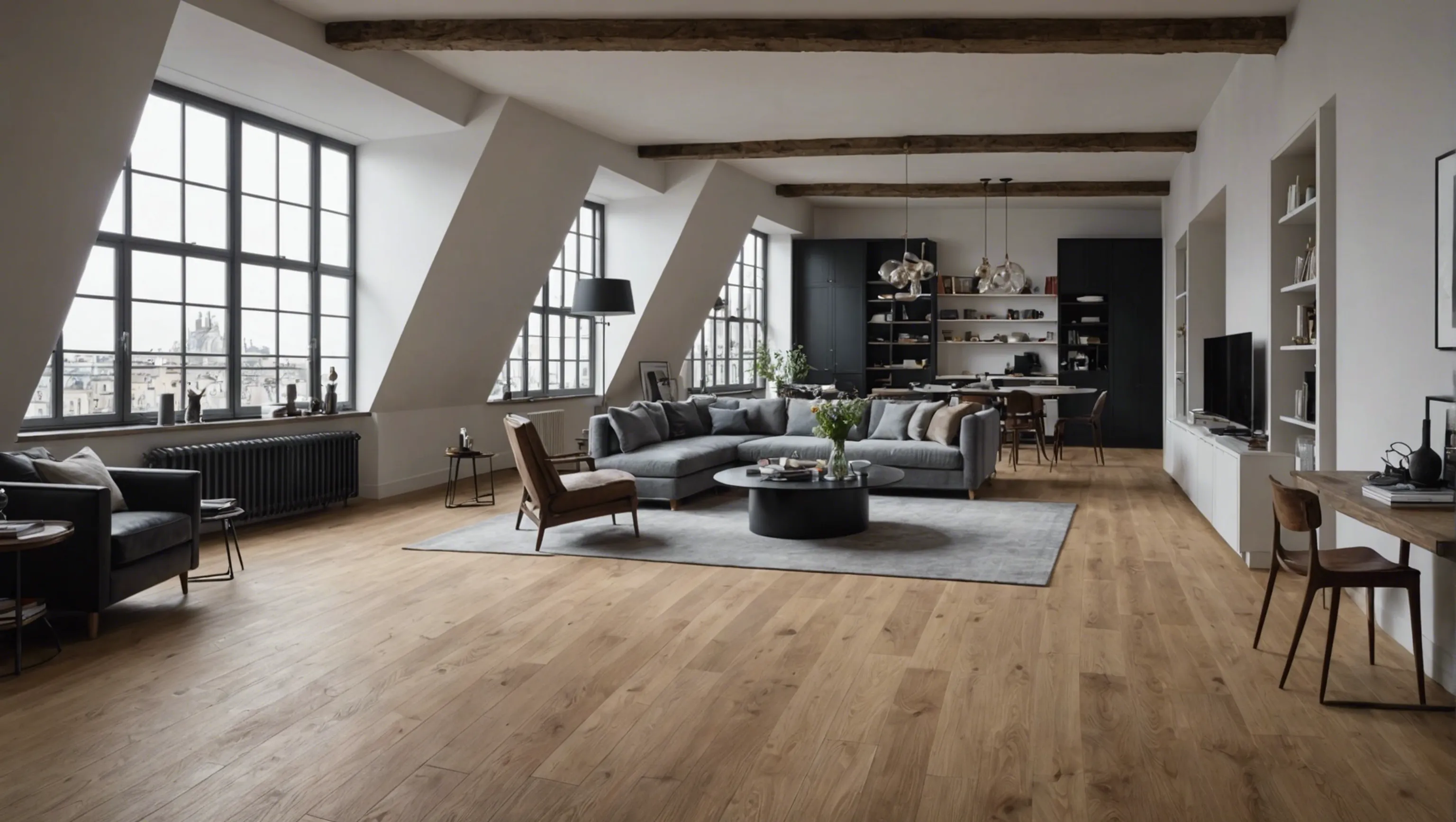 Loft avec parquet à Paris : élégance et authenticité