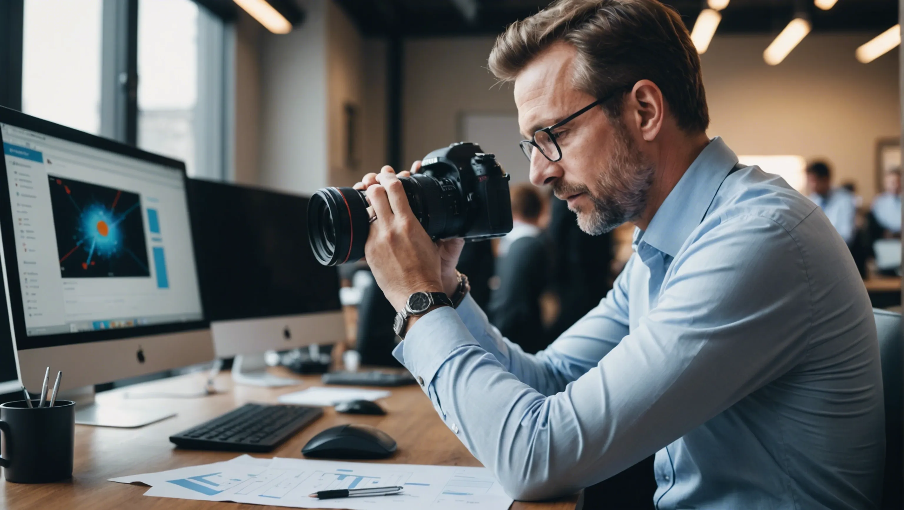 Directeur de l'innovation évaluant le potentiel du marché