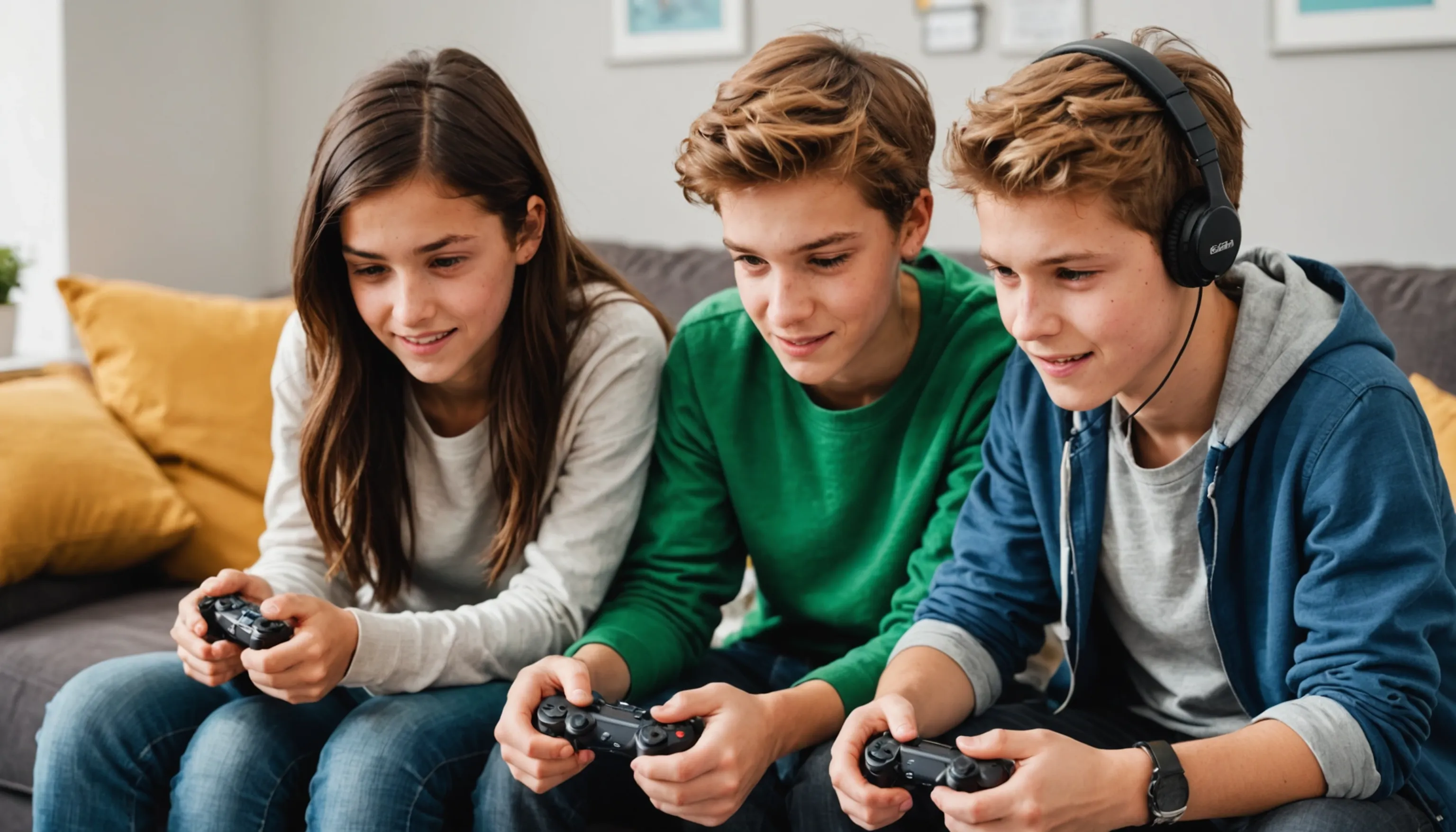 Teenagers developing problem-solving skills through video games