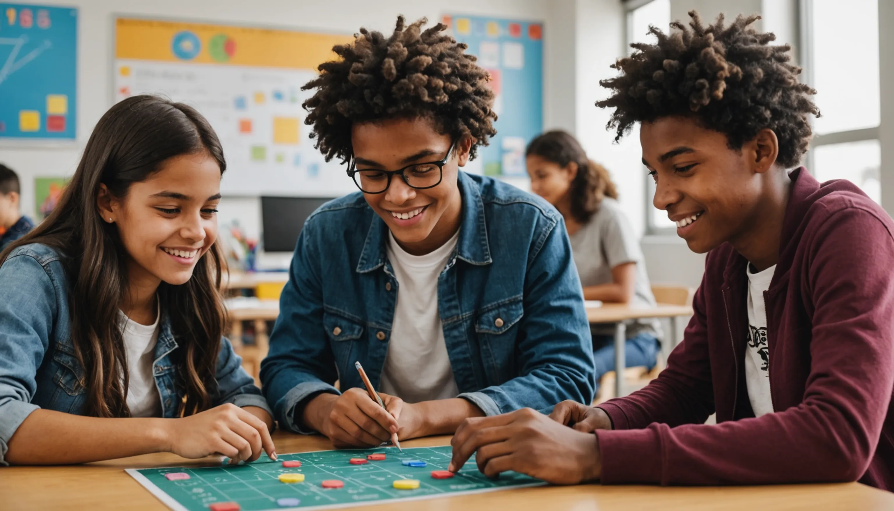 Teenagers engaging with math games that enhance fun and learning