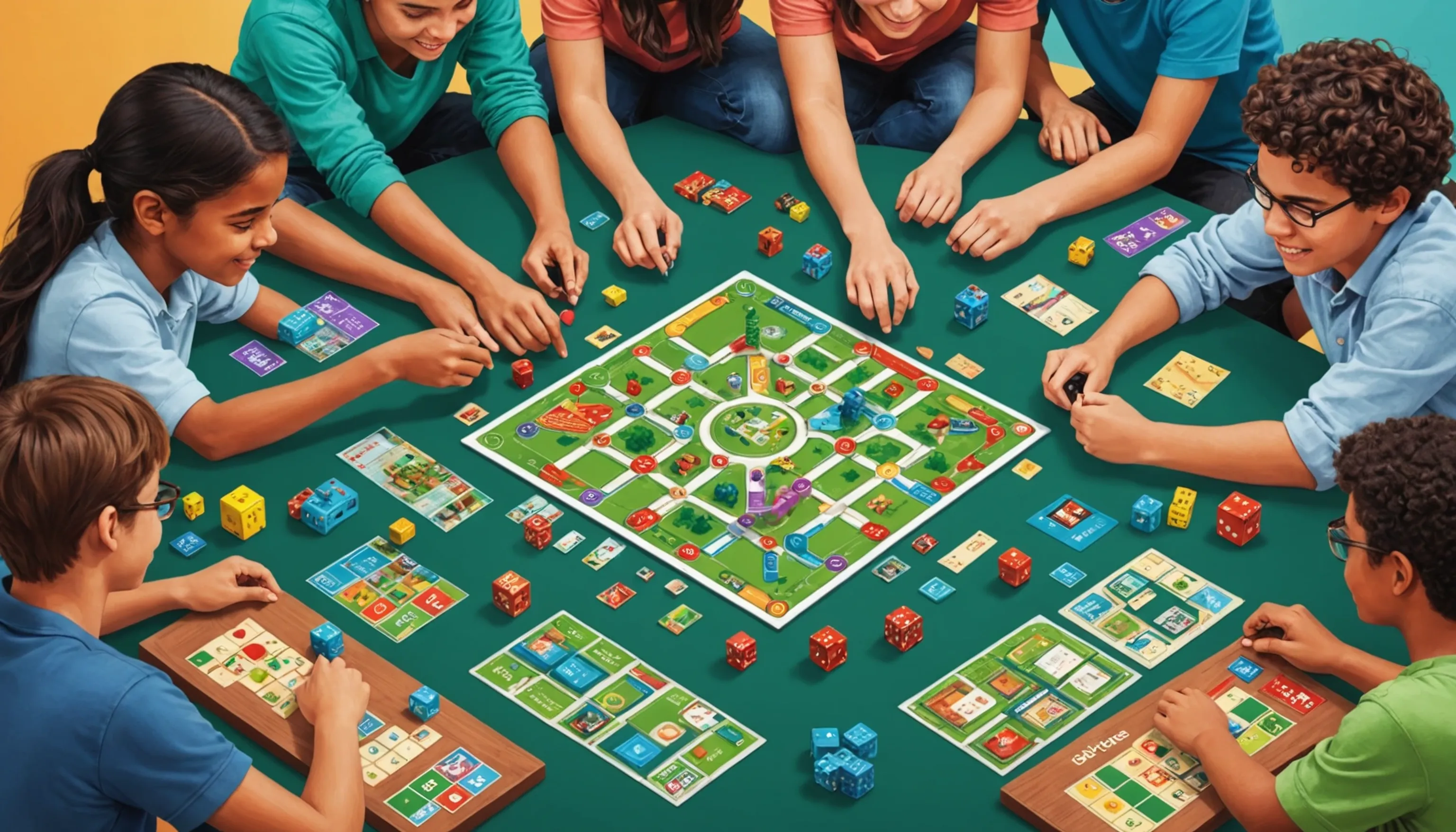 Types of STEM games for teenagers including board games, video games, and hands-on activities