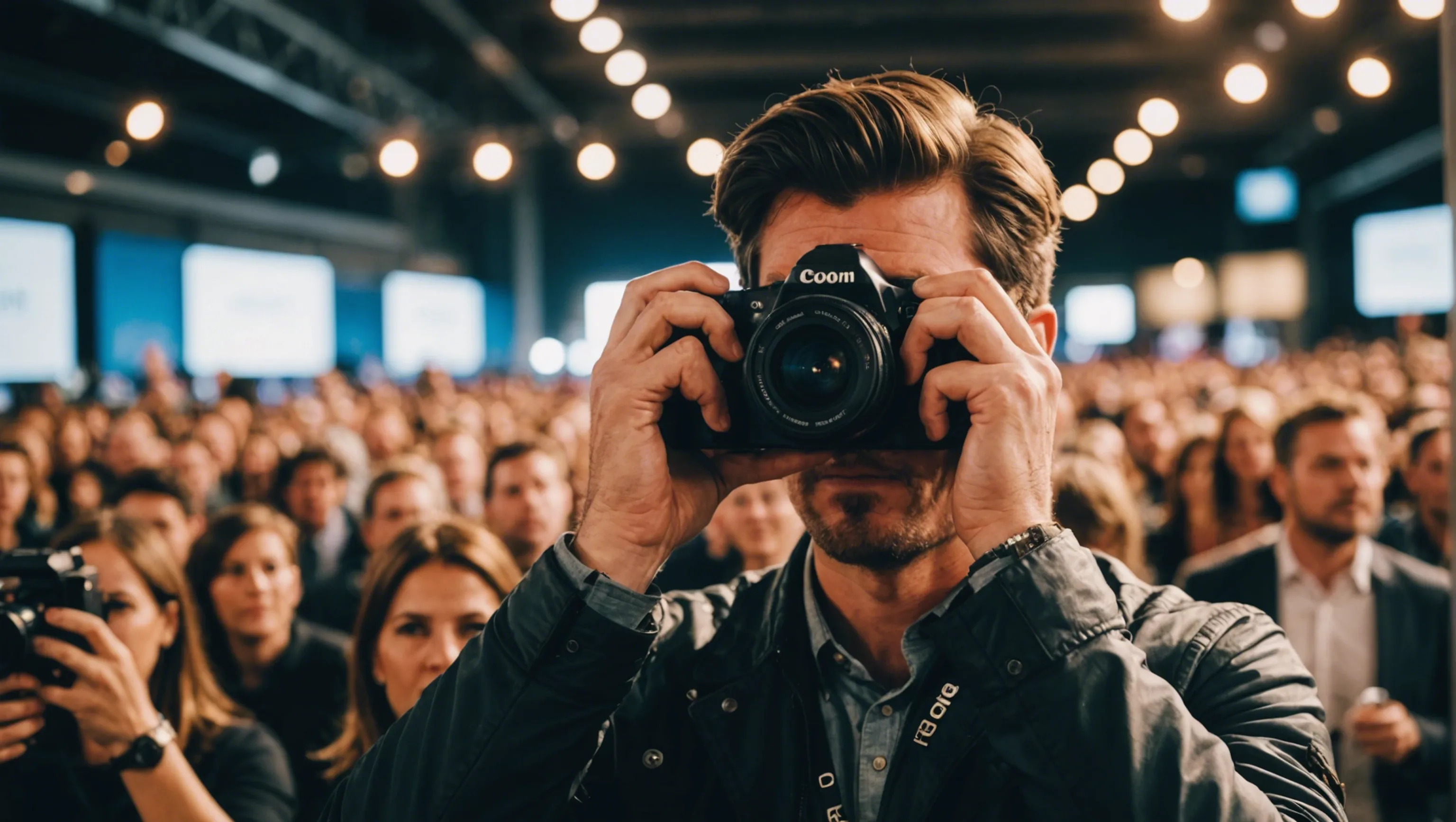 Photographe d'événement capturant un moment fort