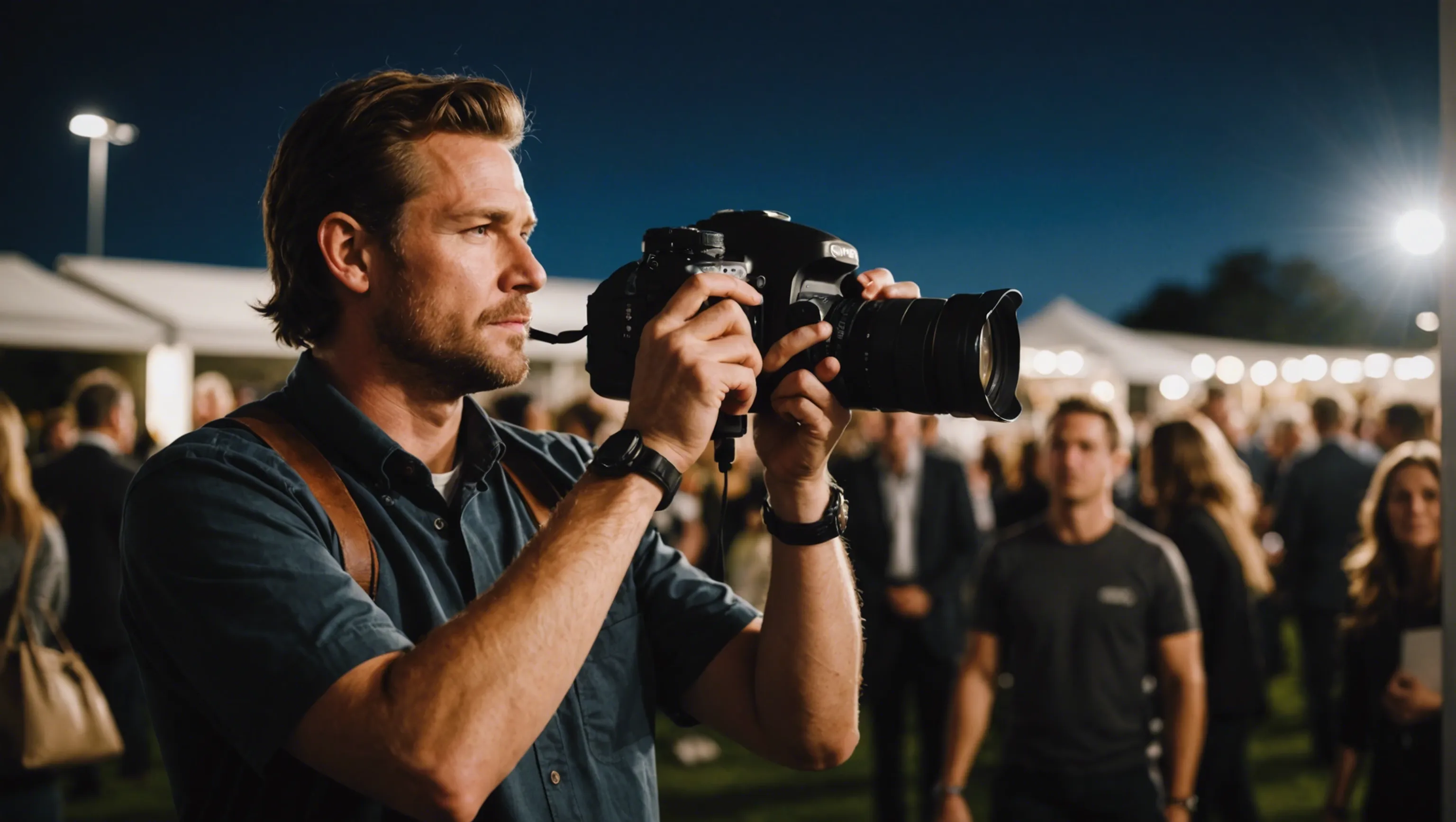 Gestion de la lumière et de l'environnement par un photographe d'événement