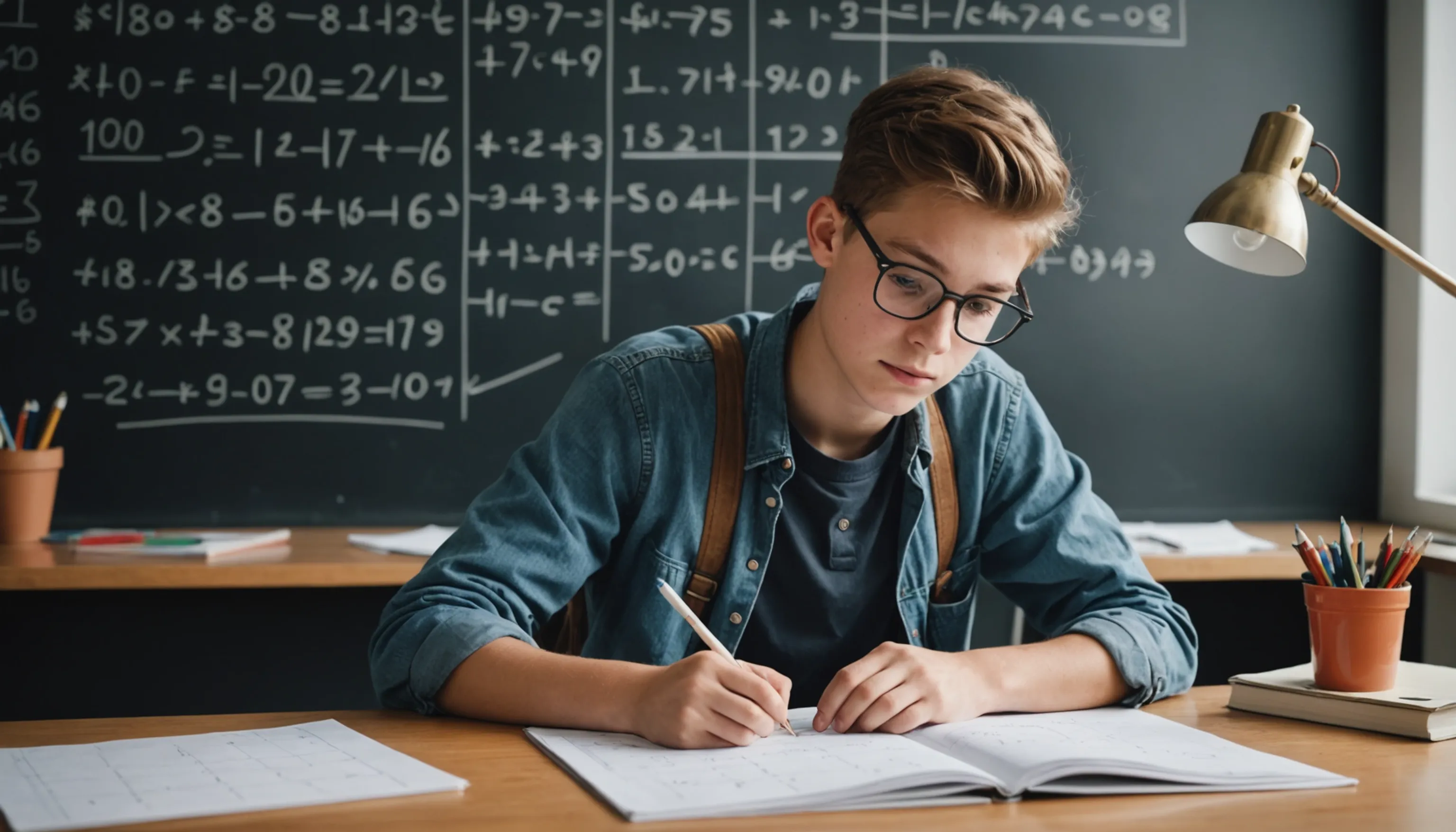 Teen studying math for future success and career opportunities