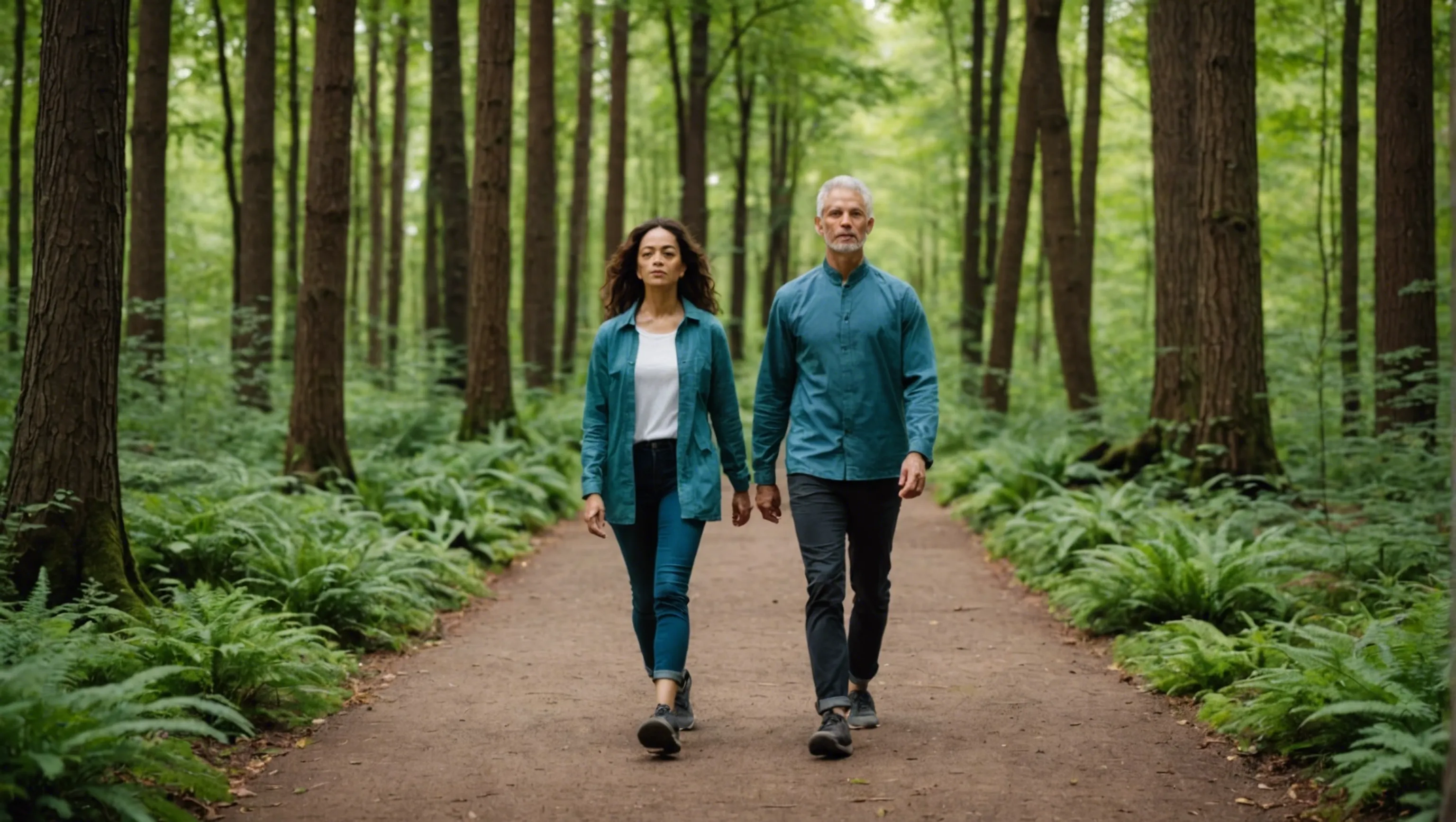 Personne pratiquant la marche méditative pour trouver la paix intérieure