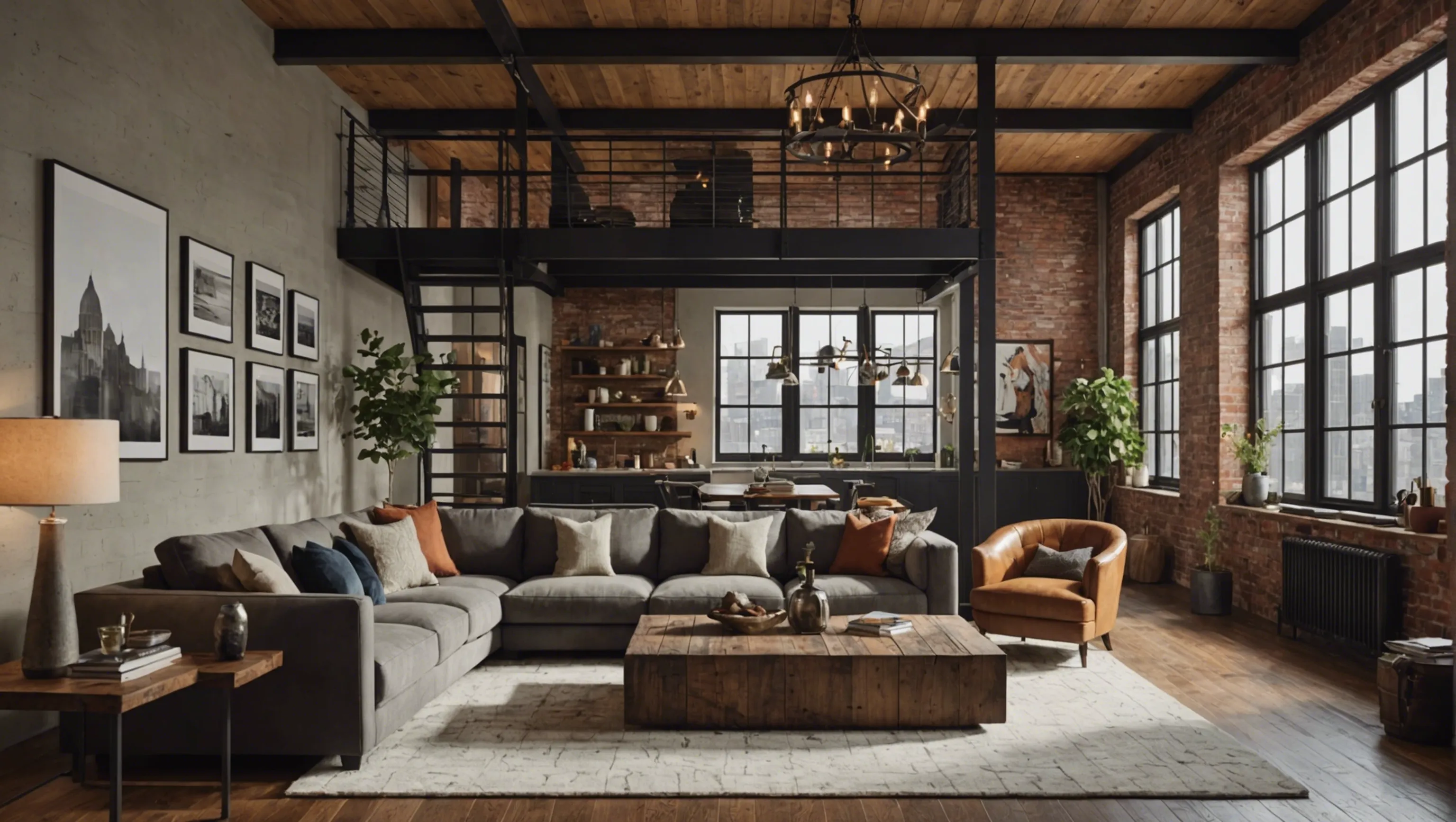 Loft avec une ambiance chaleureuse