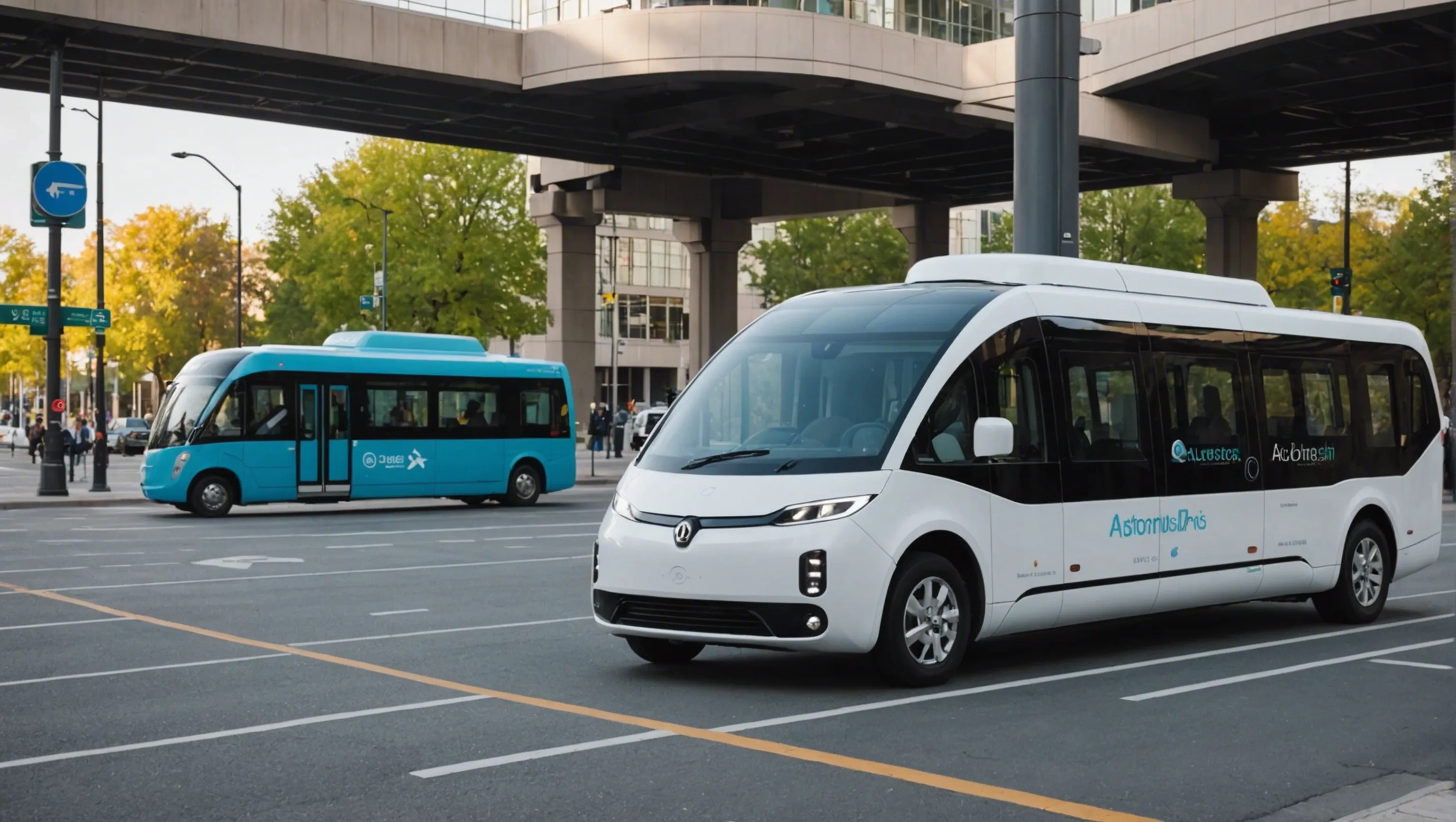 Véhicule autonome intégré dans les transports publics